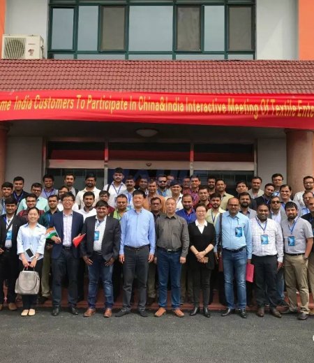 中印紡織交流（一） 牛了！30余家印度紡企中國考察，海佳把展會開到工廠里！